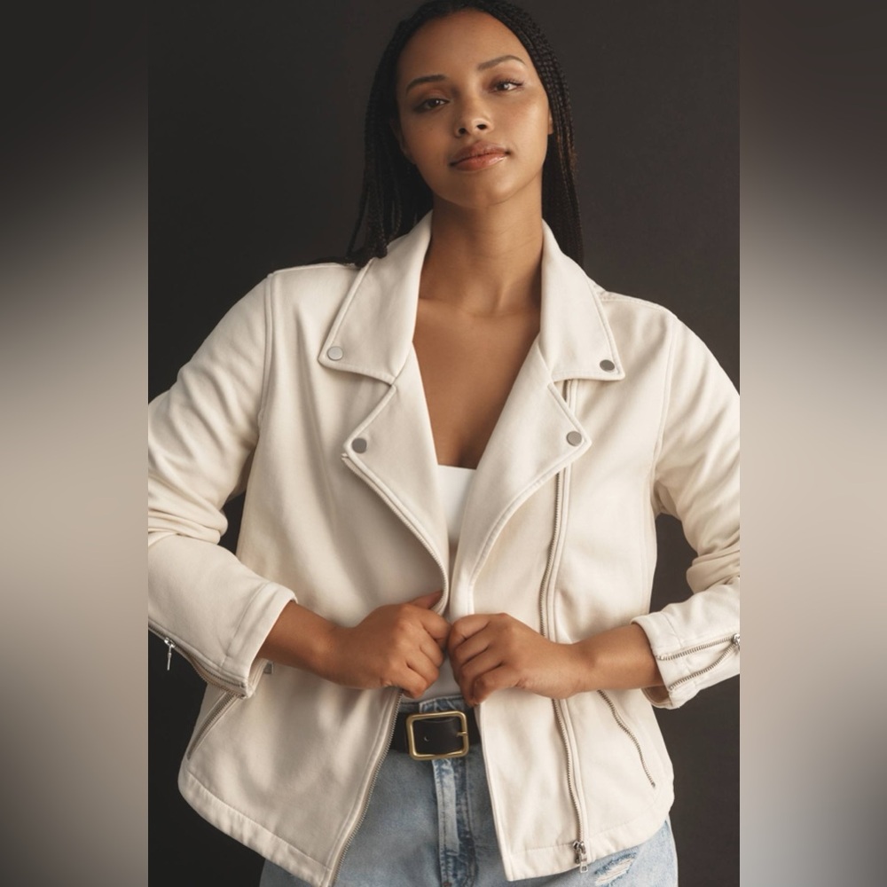 Anthropologie Saige Knit Moto Jacket